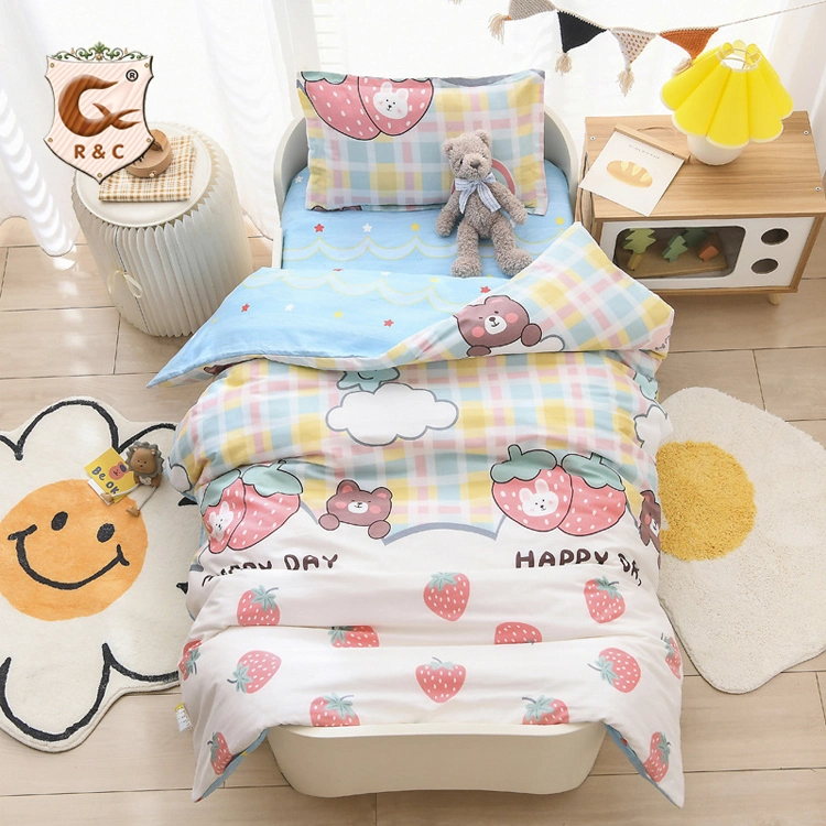 Cute and Lovely Cartoon Printed Kids Bedding Comforter Set